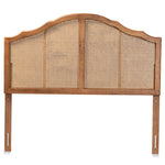 Load image into Gallery viewer, Baxton Studio Iris Vintage Classic and Traditional Finished Wood and Synthetic Rattan Arched Headboard
