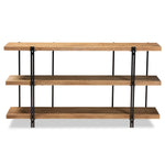 Load image into Gallery viewer, Baxton Studio Tarah Modern Rustic And Industrial Natural Brown Finished Wood And Black Finished Metal Console Table
