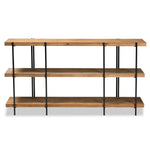 Load image into Gallery viewer, Baxton Studio Tarah Modern Rustic And Industrial Natural Brown Finished Wood And Black Finished Metal Console Table
