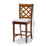 Load image into Gallery viewer, Baxton Studio Ramiro Modern And Contemporary Transitional Grey Fabric Upholstered And Walnut Brown Finished Wood 2-Piece Counter Stool Set
