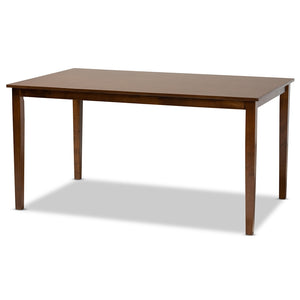 Baxton Studio Zamira Modern And Contemporary Transitional Walnut Brown Finished Wood 7-Piece Dining Set