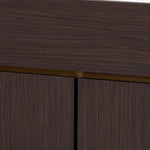 Load image into Gallery viewer, Baxton Studio Walker Modern And Contemporary Dark Brown And Gold Finished Wood Shoe Cabinet With Faux Marble Top
