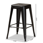 Load image into Gallery viewer, Baxton Studio Horton Modern And Contemporary Industrial Black Finished Metal 4-Piece Stackable Counter Stool Set
