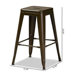 Load image into Gallery viewer, Baxton Studio Horton Modern And Contemporary Industrial Gunmetal Finished Metal 4-Piece Stackable Counter Stool Set
