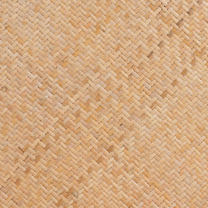 BAXTON STUDIO VANCE MID-CENTURY MODERN BROWN WOVEN RATTAN AND WOOD CANE COUNTER STOOL