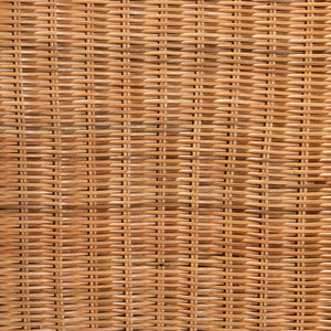 BAXTON STUDIO RACQUEL MODERN BOHEMIAN NATURAL RATTAN AND MAHOGANY WOOD COUNTER STOOL