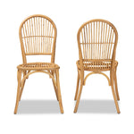 Load image into Gallery viewer, Baxton Studio Wina Modern Bohemian Natural Brown Rattan 2-Piece Dining Chair Set
