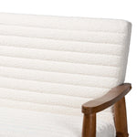 Load image into Gallery viewer, Baxton Studio Stratton Mid-Century Modern Cream Boucle Fabric And Walnut Brown Finished Wood Loveseat
