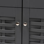 Load image into Gallery viewer, Baxton Studio Winda Modern And Contemporary Dark Gray 4-Door Wooden Entryway Shoe Storage Cabinet
