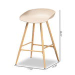 Load image into Gallery viewer, Baxton Studio Mairi Modern And Contemporary Beige Plastic And Wood Finished 2-Piece Counter Stool Set
