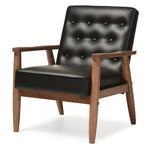 Load image into Gallery viewer, Baxton Studio Sorrento Mid-century Retro Modern Faux Leather Upholstered Wooden Lounge Chair
