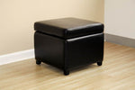 Load image into Gallery viewer, Baxton Studio Full Leather Small Storage Cube Ottoman
